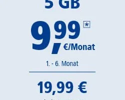 سیمکارت با 5 GB اینترنت شرکت 1&1